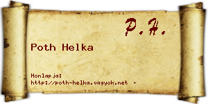 Poth Helka névjegykártya